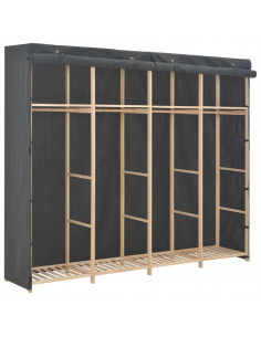 Armadio Grigio 200x40x170 cm in Tessuto 2