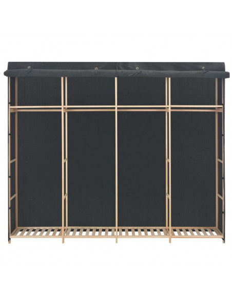 Armadio Grigio 200x40x170 cm in Tessuto