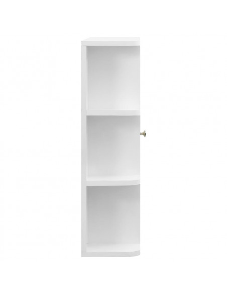 Armadietto a Specchio Bianco 66x17x63 cm in MDF