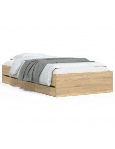 Giroletto Cassetti Rovere Sonoma 90x200 cm Legno Multistrato 2