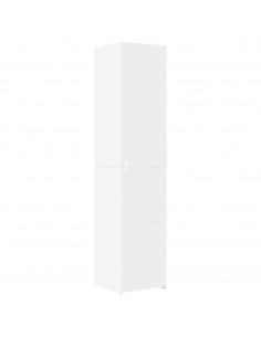 Credenza Bianca 40x42,5x185 cm in Legno Multistrato 2