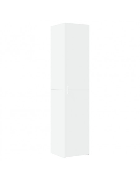 Credenza Bianca 40x42,5x185 cm in Legno Multistrato