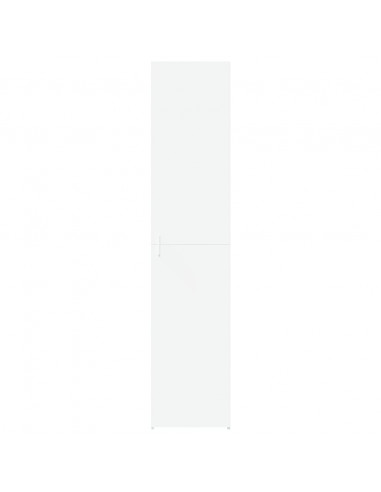 Credenza Bianca 40x42,5x185 cm in Legno Multistrato