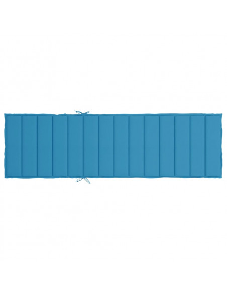 Cuscino per Lettino Blu 200x60x3 cm in Tessuto Oxford