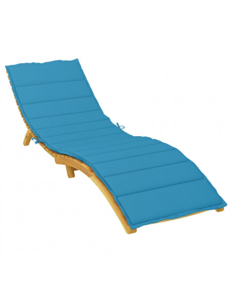 Cuscino per Lettino Blu 200x60x3 cm in Tessuto Oxford