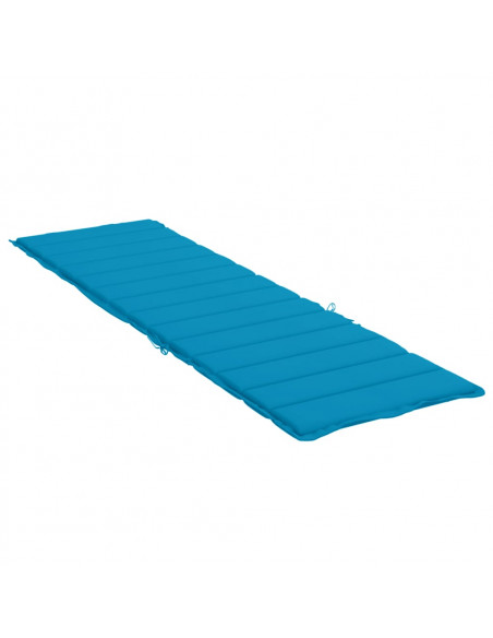 Cuscino per Lettino Blu 200x60x3 cm in Tessuto Oxford