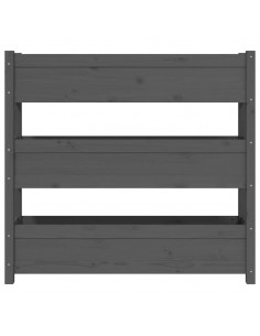 Fioriera Grigia 112x25x104,5 cm in Legno Massello di Pino