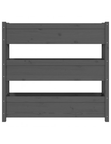 Fioriera Grigia 112x25x104,5 cm in Legno Massello di Pino