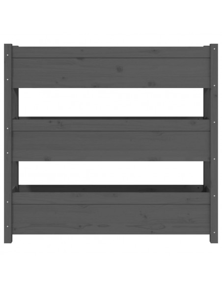 Fioriera Grigia 112x25x104,5 cm in Legno Massello di Pino