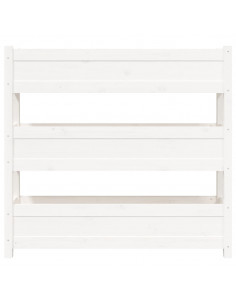 Fioriera Bianca 112x25x104,5 cm in Legno Massello di Pino