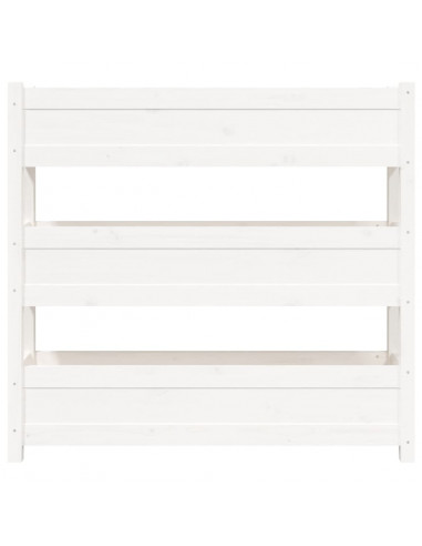 Fioriera Bianca 112x25x104,5 cm in Legno Massello di Pino