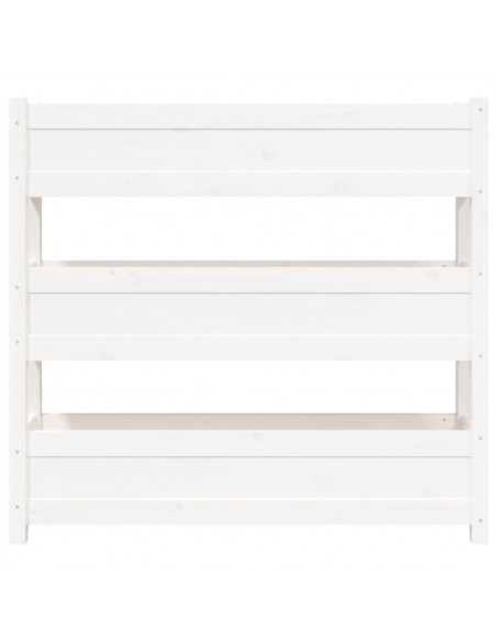 Fioriera Bianca 112x25x104,5 cm in Legno Massello di Pino
