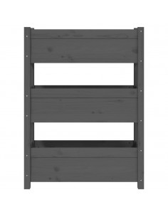 Fioriera Grigia 77x25x104,5 cm in Legno Massello di Pino