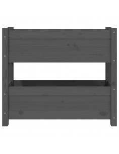 Fioriera Grigia 77x25x66 cm in Legno Massello di Pino