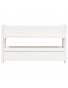 Fioriera Bianca 112x25x66 cm in Legno Massello di Pino