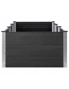 Fioriera Rialzata da Giardino Grigia 300x100x54 cm in WPC