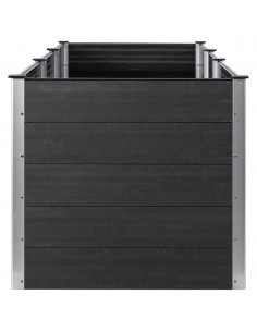 Fioriera Rialzata da Giardino Grigia 300x50x91 cm in WPC