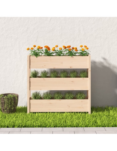 Fioriera 112x25x104,5 cm in Legno Massello di Pino