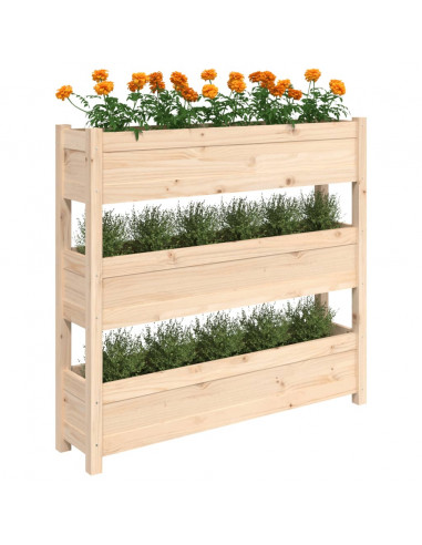 Fioriera 112x25x104,5 cm in Legno Massello di Pino