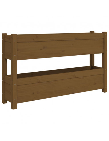 Fioriera Miele 112x25x66 cm in Legno Massello di Pino