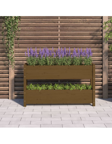 Fioriera Miele 112x25x66 cm in Legno Massello di Pino