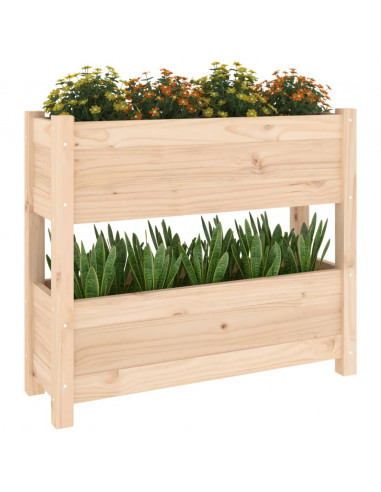 Fioriera 77x25x66 cm in Legno Massello di Pino