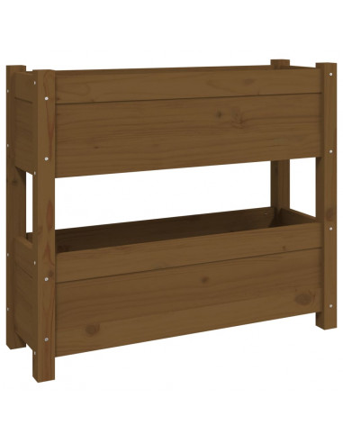 Fioriera Miele 77x25x66 cm in Legno Massello di Pino