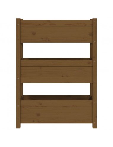 Fioriera Miele 77x25x104,5 cm in Legno Massello di Pino