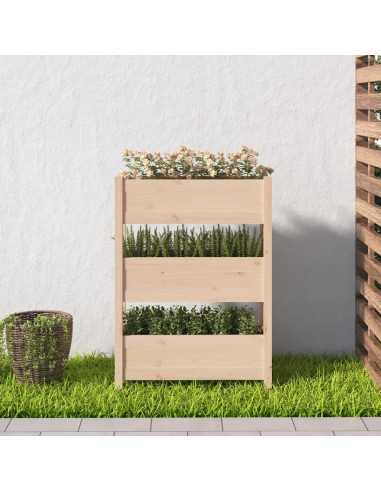 Fioriera 77x25x104,5 cm in Legno Massello di Pino