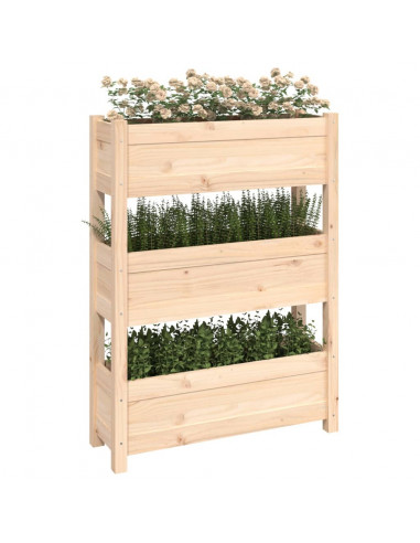 Fioriera 77x25x104,5 cm in Legno Massello di Pino