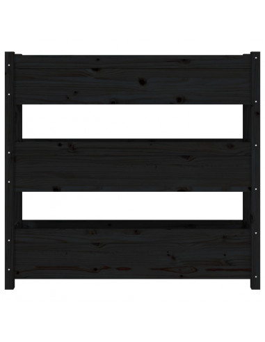 Fioriera Nera 112x25x104,5 cm in Legno Massello di Pino