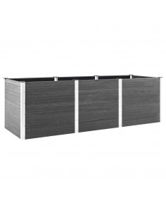 Fioriera Rialzata da Giardino Grigia 300x50x91 cm in WPC 2