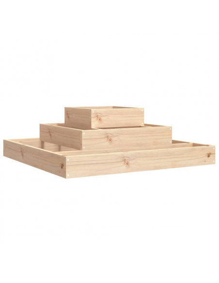Fioriera 80x80x27 cm in Legno Massello di Pino