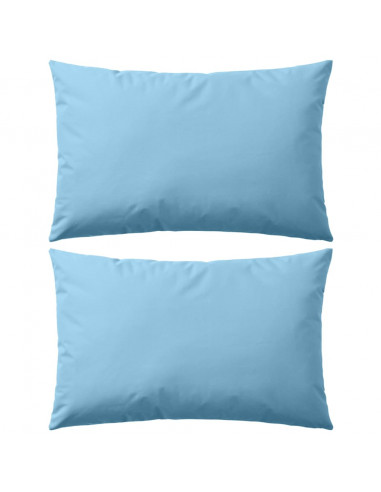 Cuscini da Esterno 2 pz 60x40 cm Azzurro