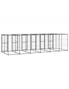 Gabbia per Cani da Esterno in Acciaio 14,52 m²