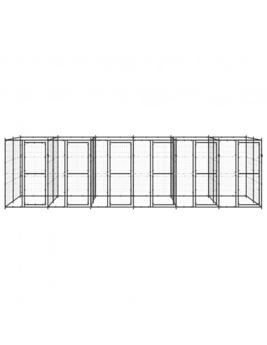 Gabbia per Cani da Esterno in Acciaio 14,52 m²