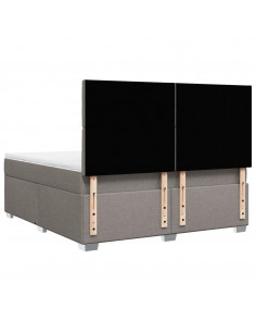 Giroletto a Molle con Materasso Tortora 180x200 cm in Tessuto