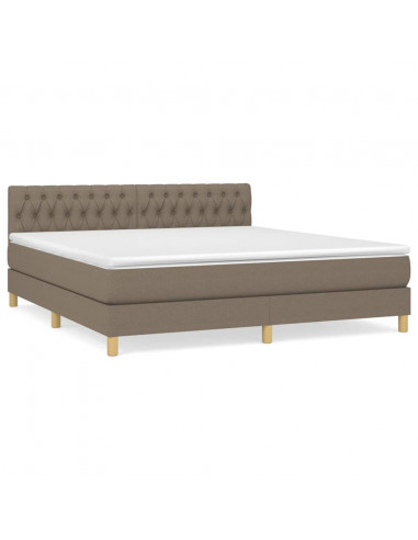 Giroletto a Molle con Materasso Tortora 180x200 cm in Tessuto