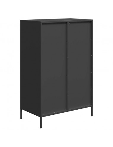Credenza Nera 68x39x101,5 cm in Acciaio