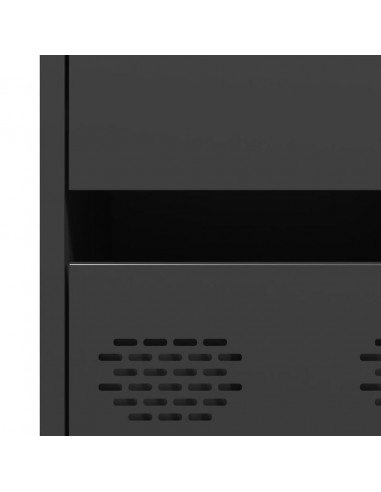 Credenza Nera 68x39x101,5 cm in Acciaio