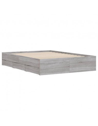 Giroletto Cassetti Grigio Sonoma 135x190 cm Legno Multistrato
