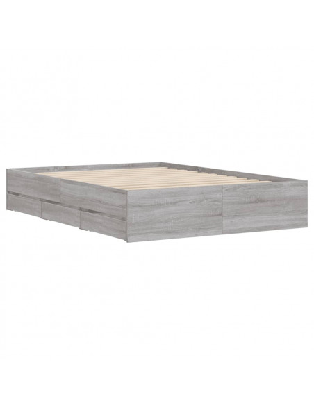 Giroletto Cassetti Grigio Sonoma 135x190 cm Legno Multistrato