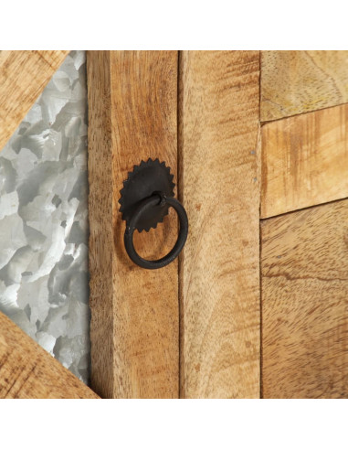 Credenza 110x30x74 cm in Legno di Mango Grezzo