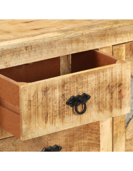 Credenza 110x30x74 cm in Legno di Mango Grezzo