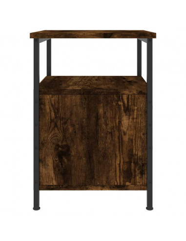 Comodini 2 pz Rovere Fumo 34x35,5x50 cm in Legno Multistrato