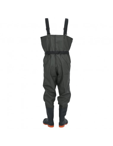 Wader con Stivali e Cintura Verde Scuro Taglia 41
