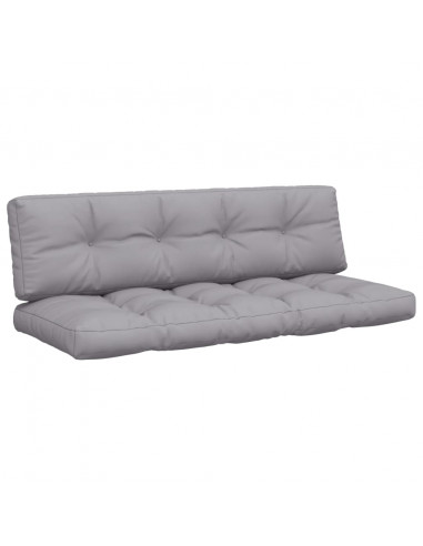 Cuscini per Pallet 2 pz Grigi in Tessuto