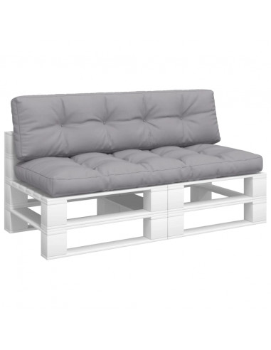 Cuscini per Pallet 2 pz Grigi in Tessuto