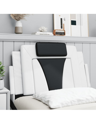 Cuscino Testiera Nero e Bianco 80 cm in Similpelle