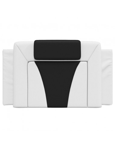 Cuscino Testiera Nero e Bianco 80 cm in Similpelle